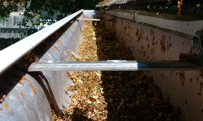 Twin Lakes gutter cleaning removing debris from gutter